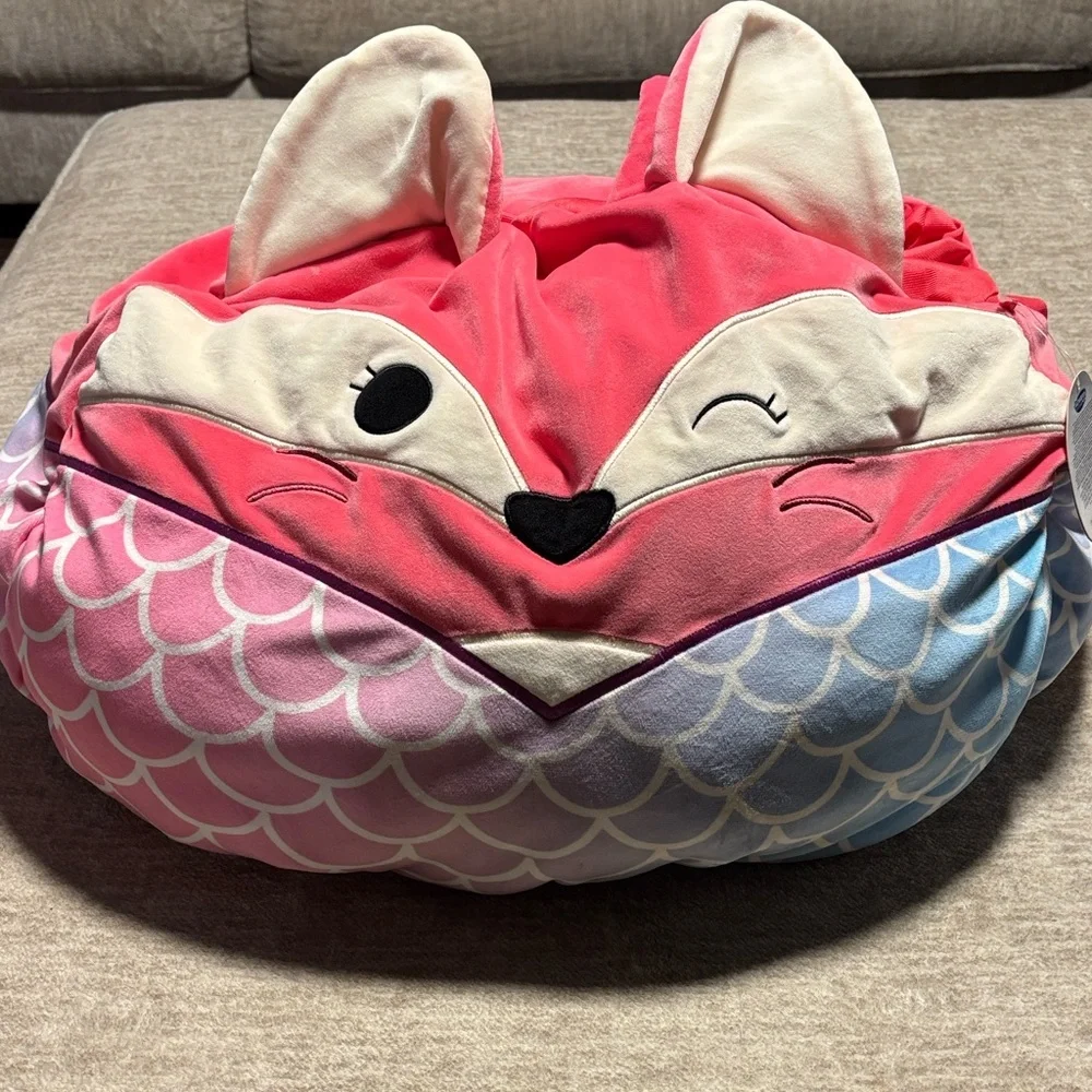NWT Original Squishmallows FIFI mermaid costume Pink and White Fox